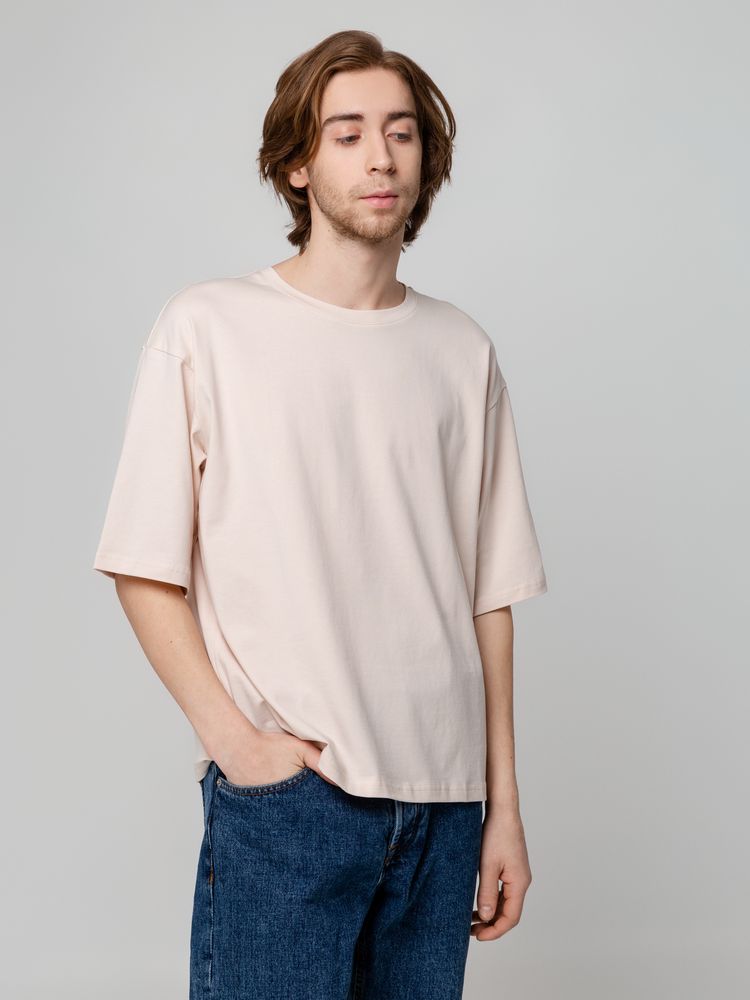 Футболка унисекс оверсайз Street Vibes, бежевая / Миниатюра WWW (1000)