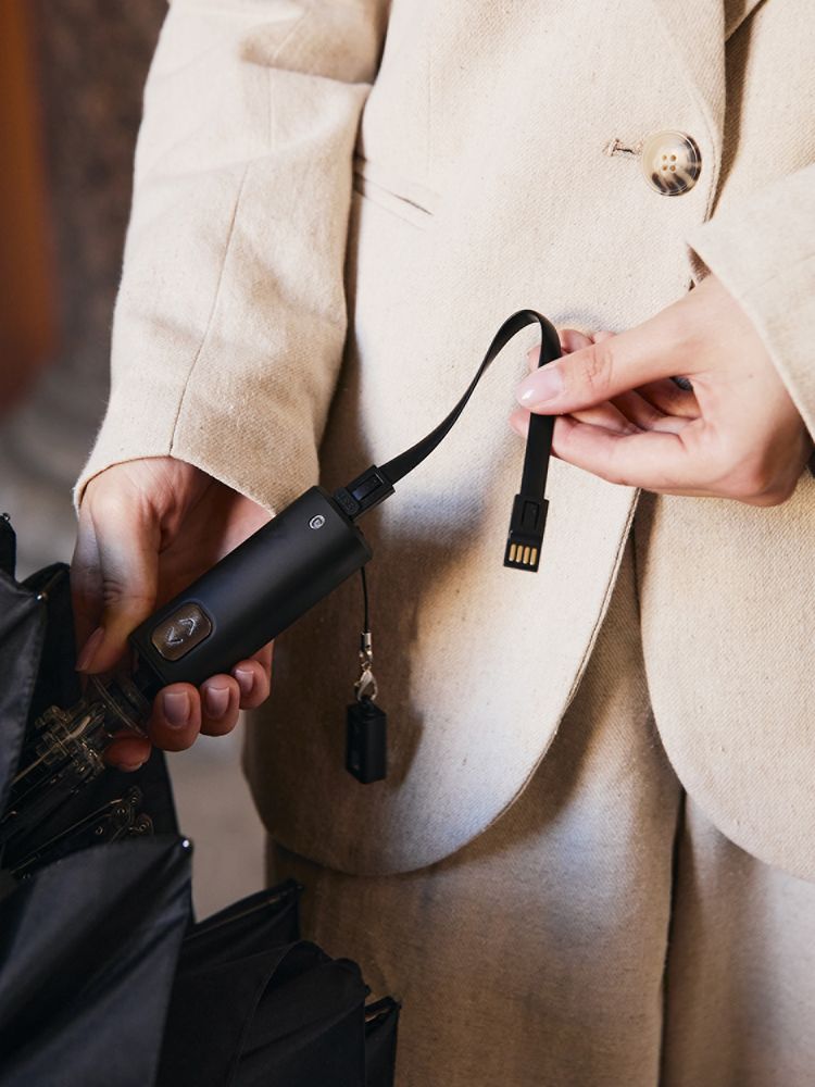 Зонт складной City Guardian, электрический, черный / Миниатюра WWW (1000)