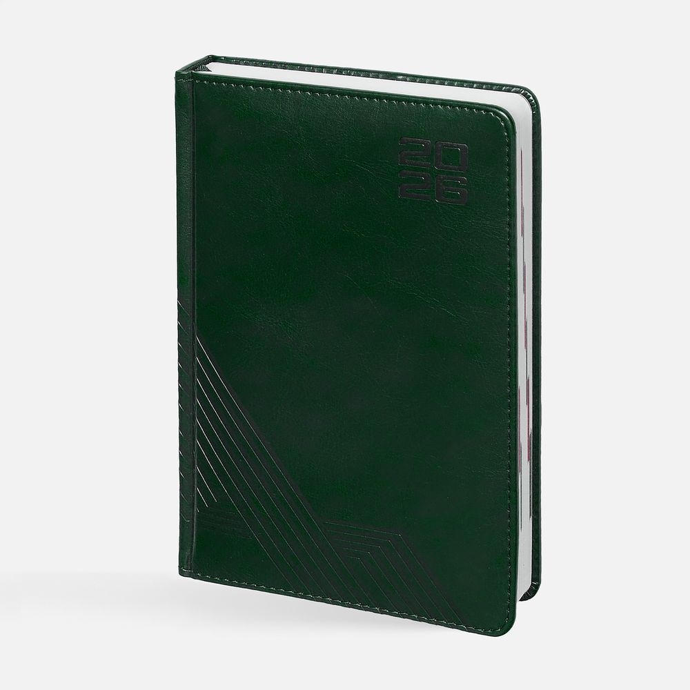 Ежедневник Faro, датированный, темно-зеленый / Миниатюра WWW (1000)