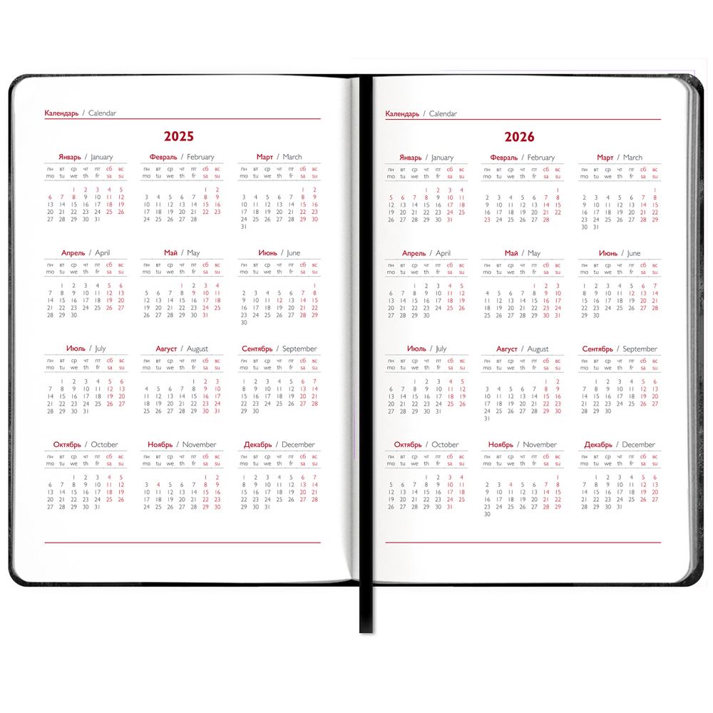 Ежедневник Faro Mini, датированный, черный / Миниатюра WWW (1000)