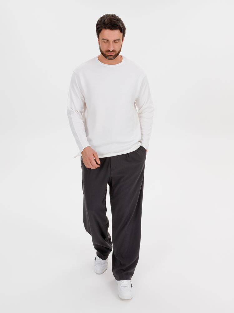 Лонгслив унисекс Siluetti Fuori, молочно-белый / Миниатюра WWW (1000)