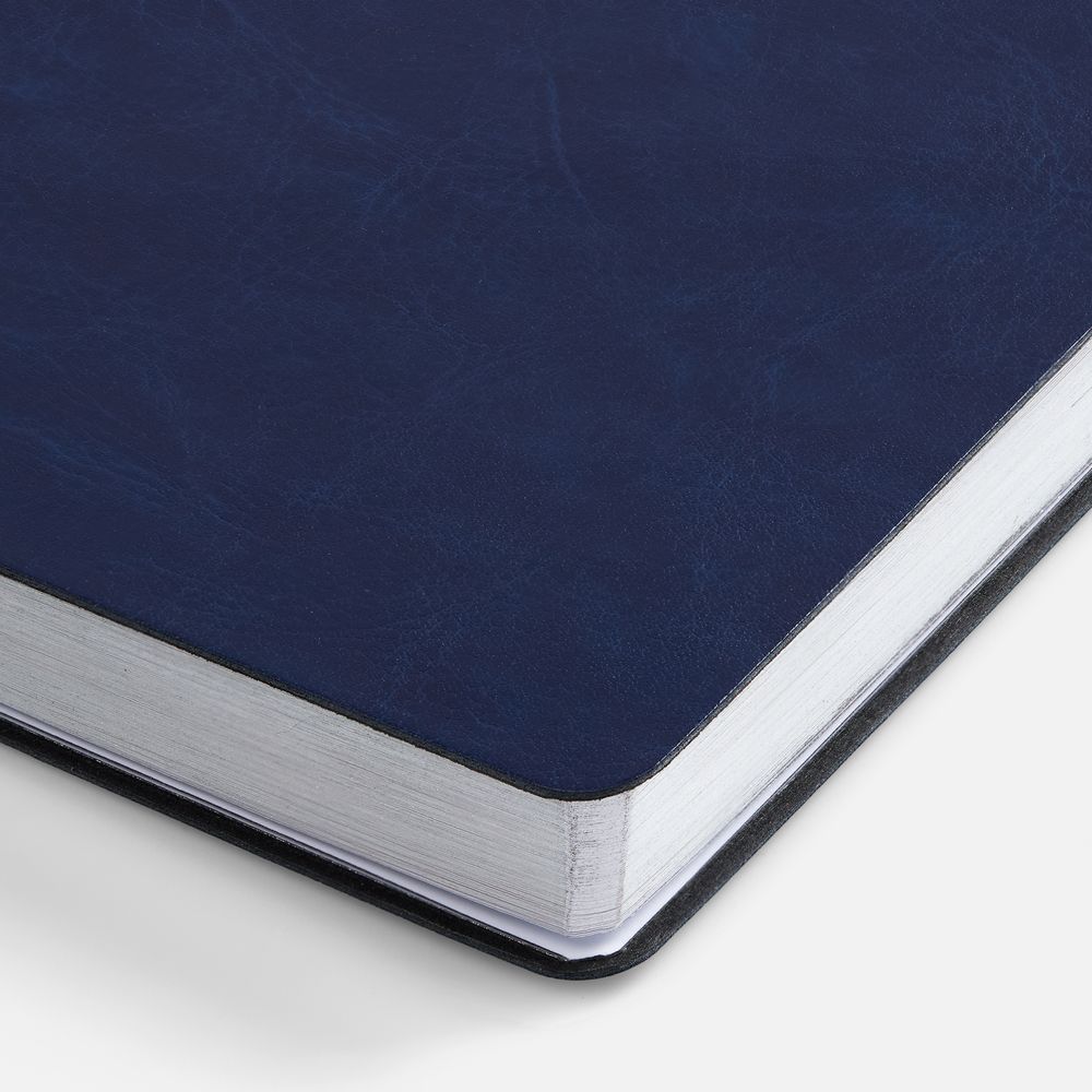 Ежедневник Nebraska Flex, недатированный, синий с серебром / Миниатюра WWW (1000)