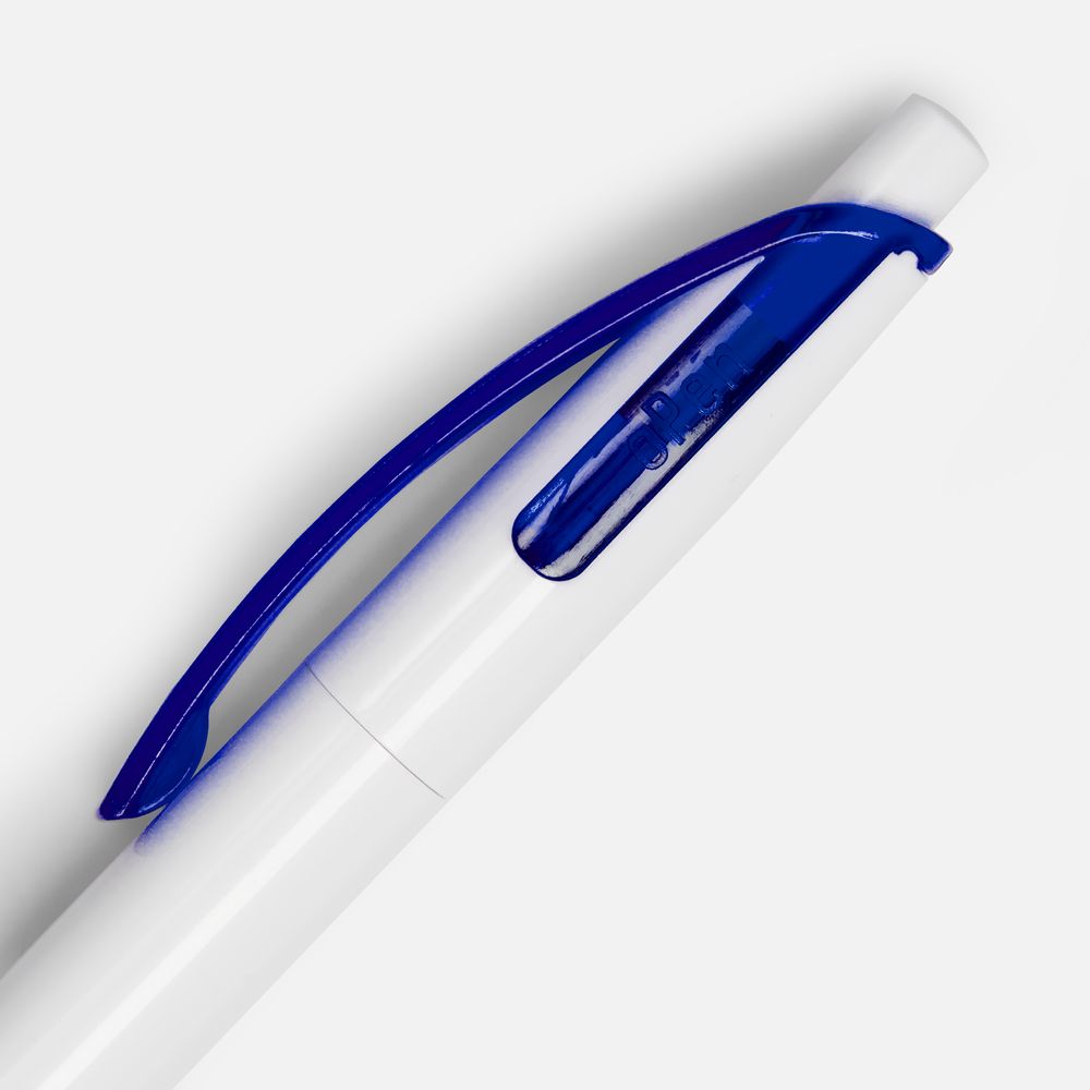 Ручка шариковая Bento, белая с синим / Миниатюра WWW (1000)