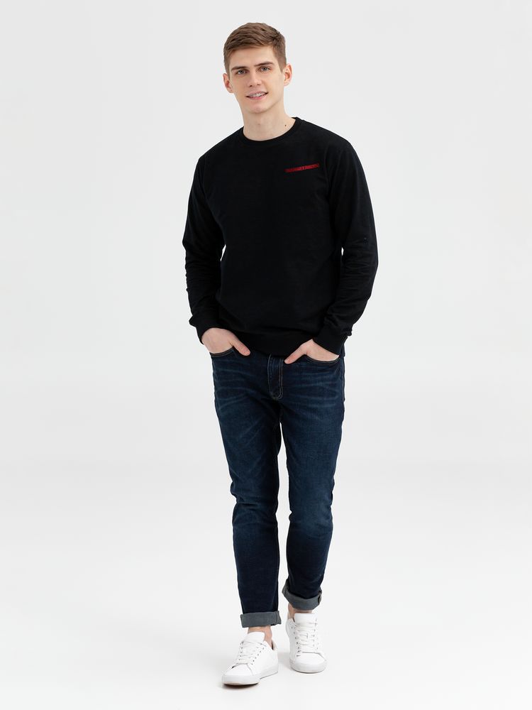 Толстовка «Склонный к побегать», черная / Миниатюра WWW (1000)