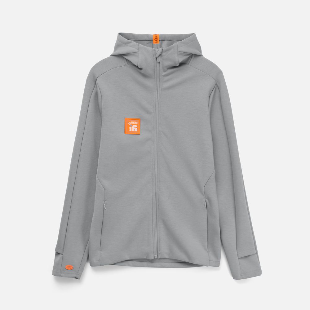 Лейбл из ПВХ Dzeta, L, оранжевый неон / Миниатюра нанесения (1000)