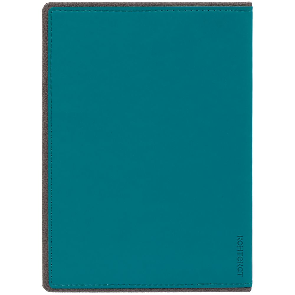 Ежедневник Frame, недатированный, бирюзовый с серым / Миниатюра WWW (1000)