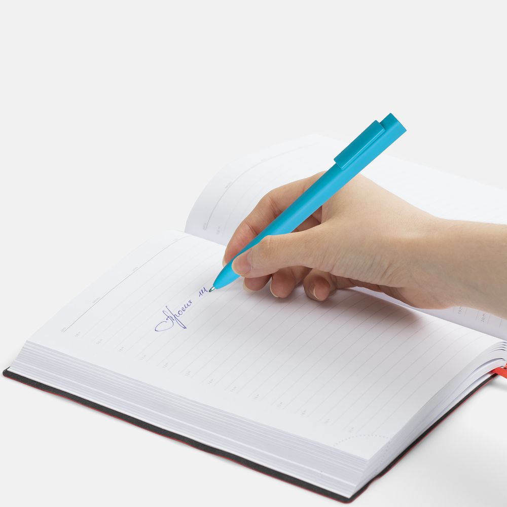 Ручка шариковая Swiper SQ Soft Touch, голубая / Миниатюра WWW (1000)