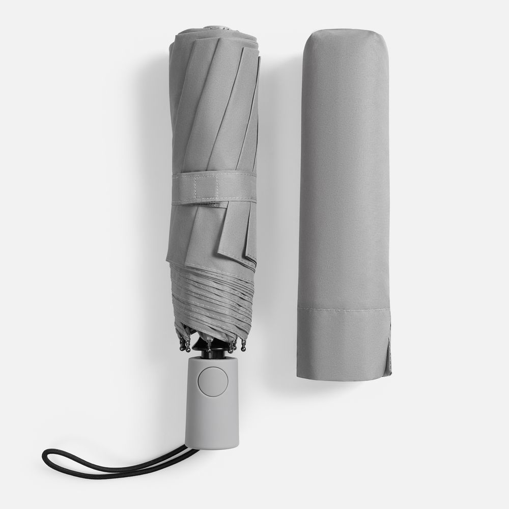 Зонт складной Hard Work с проявляющимся рисунком, серый / Миниатюра WWW (1000)