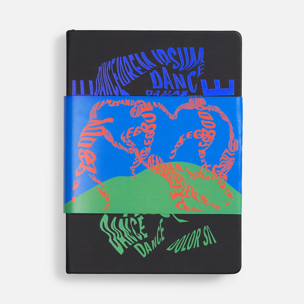 Ежедневник Cortado, недатированный, черный / Миниатюра нанесения (1000)