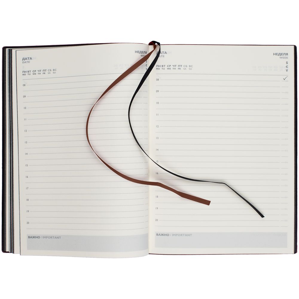 Ежедневник Avila, недатированный, коричневый / Миниатюра WWW (1000)
