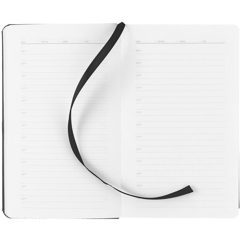 Ежедневник Basis Mini, недатированный, черный / Миниатюра WWW (1000)