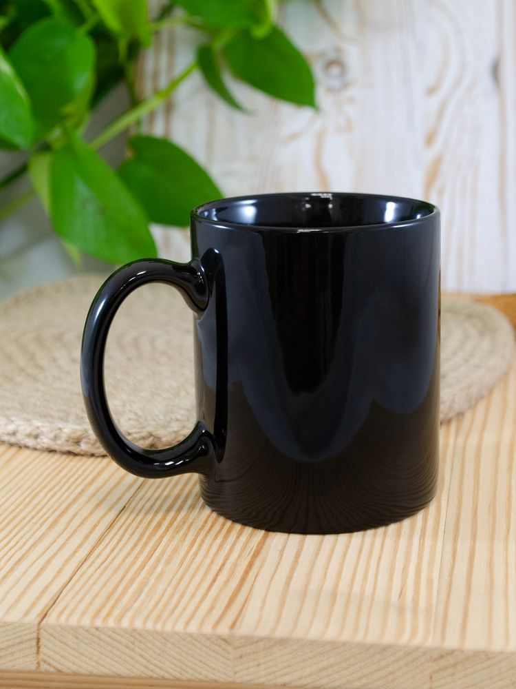 Кружка Promo, черная / Миниатюра WWW (1000)