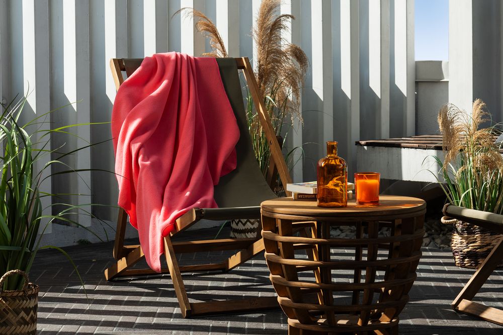 Флисовый плед Warm&Peace, розовый (коралловый) / Миниатюра WWW (1000)