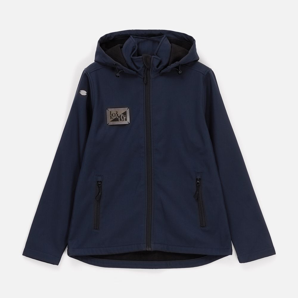 Куртка софтшелл с капюшоном женская Race Women, темно-синяя / Миниатюра нанесения (1000)