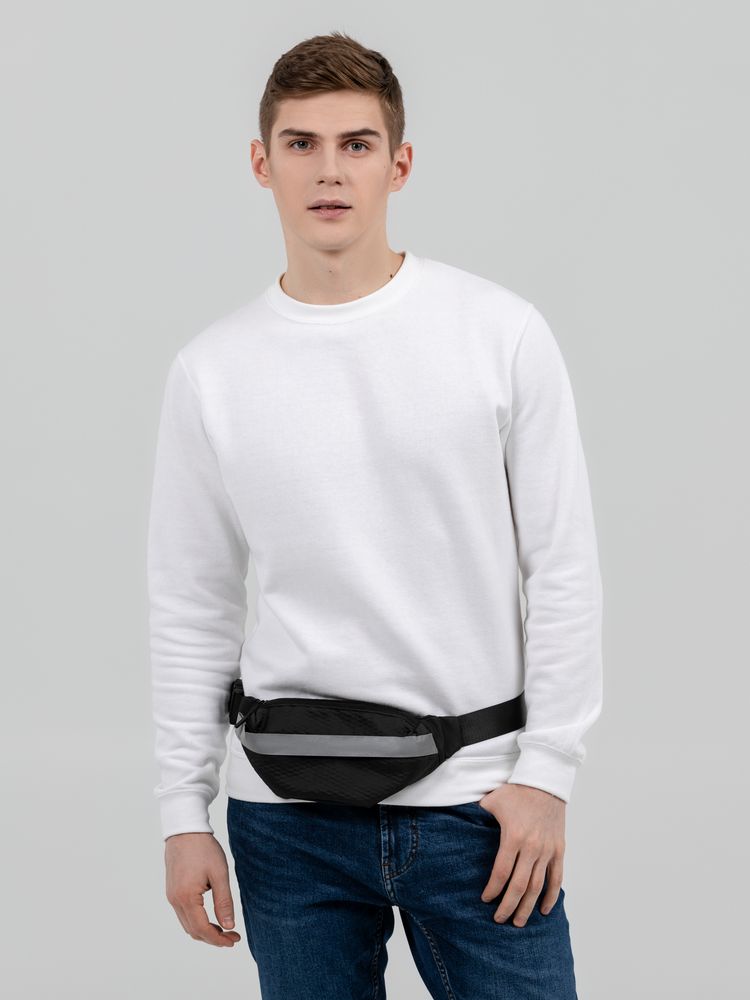 Поясная сумка tagBag со светоотражающим элементом, черная / Миниатюра WWW (1000)