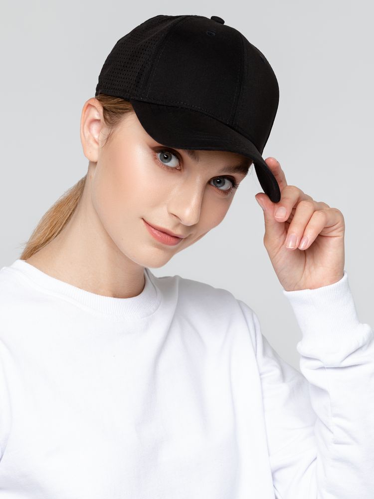 Бейсболка Mistral, черная / Миниатюра WWW (1000)