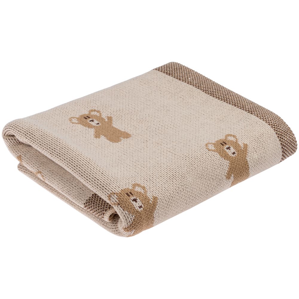 Плед детский с мишками Beastie Toys, бежевый / Миниатюра WWW (1000)