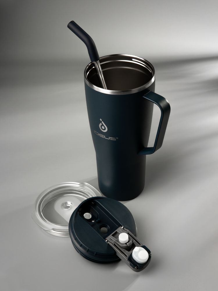 Термостакан Kasumigaoka, темно-синий / Миниатюра имиджевого (1000)