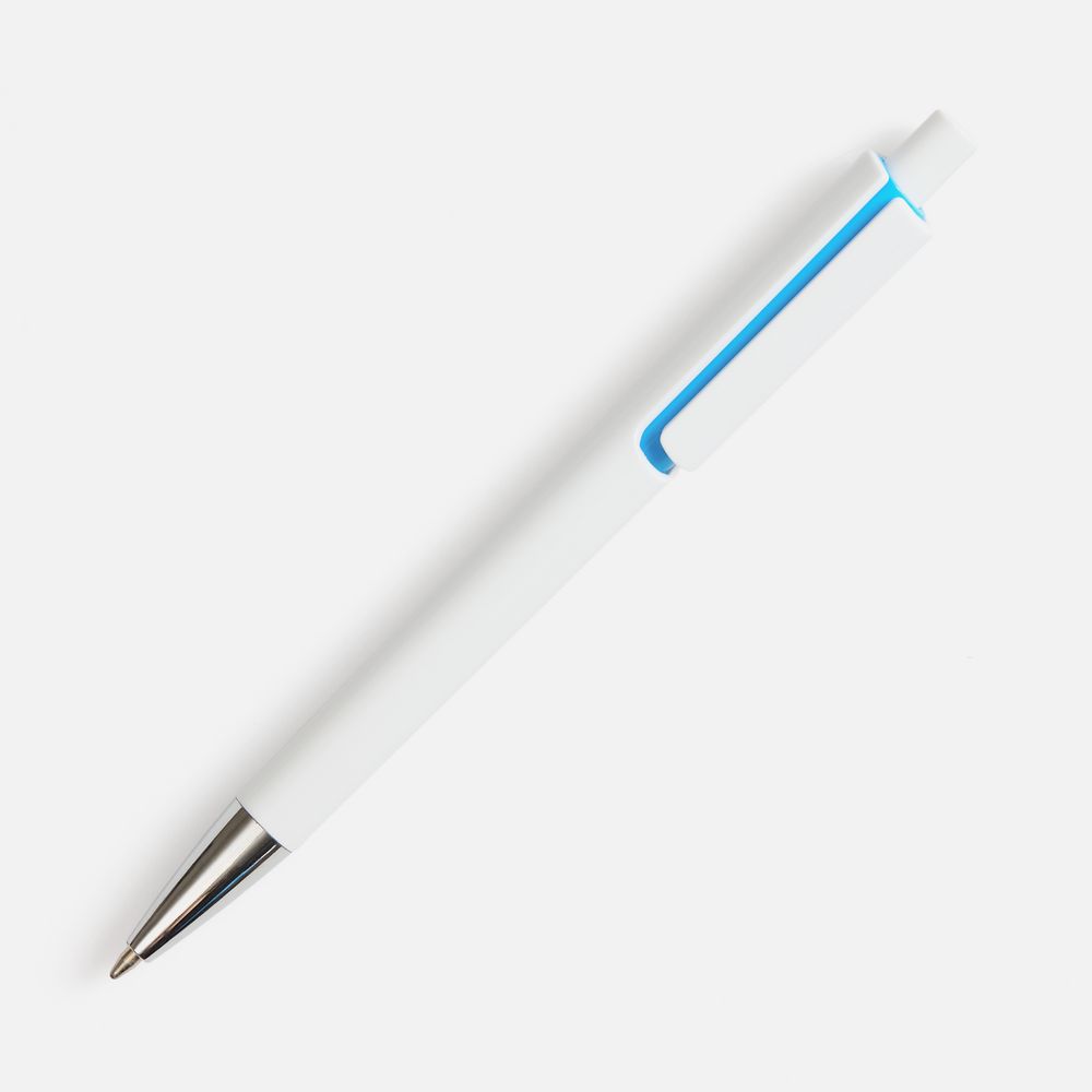 Ручка шариковая Dominanta, белая с голубым / Миниатюра WWW (1000)