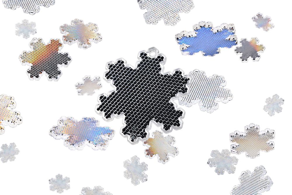 Пешеходный светоотражатель «Снежинка», синий / Миниатюра WWW (1000)