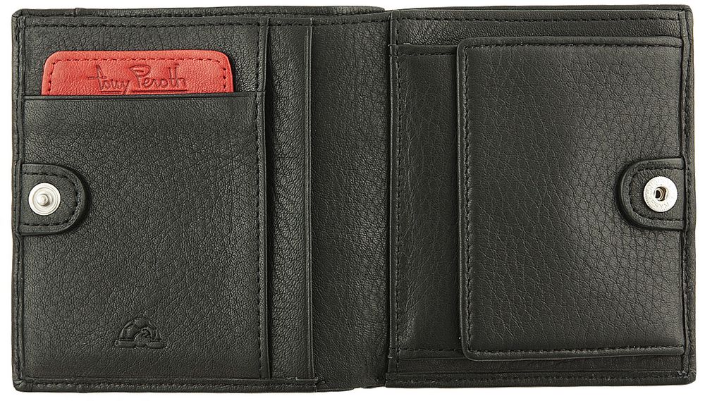 Кошелек Inserto на кнопке, черный / Миниатюра WWW (1000)