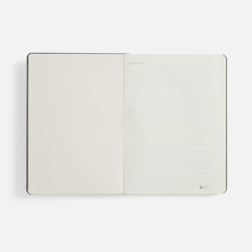 Ежедневник Urban Metal, недатированный, серый / Миниатюра WWW (1000)