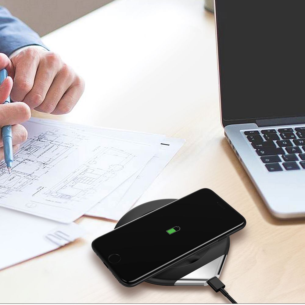 Кружка с подогревом и беспроводной зарядкой dualBase, черная / Миниатюра WWW (1000)