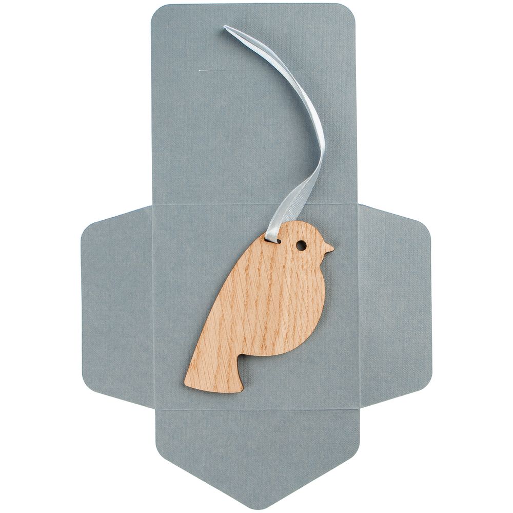 Деревянная подвеска Carving Oak, в форме снегиря / Миниатюра WWW (1000)