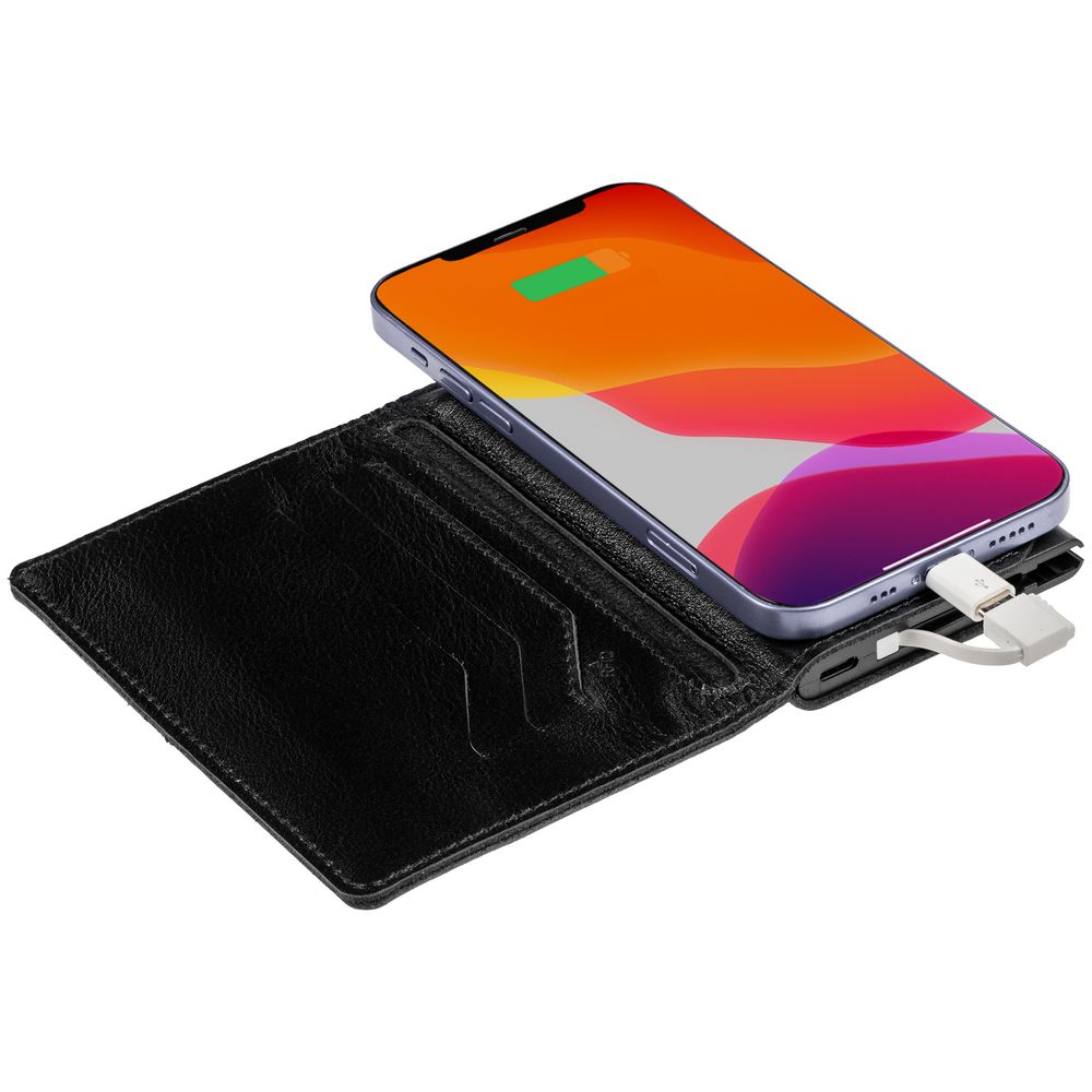 Портмоне reCover с аккумулятором 4000 мАч, черное / Миниатюра WWW (1000)