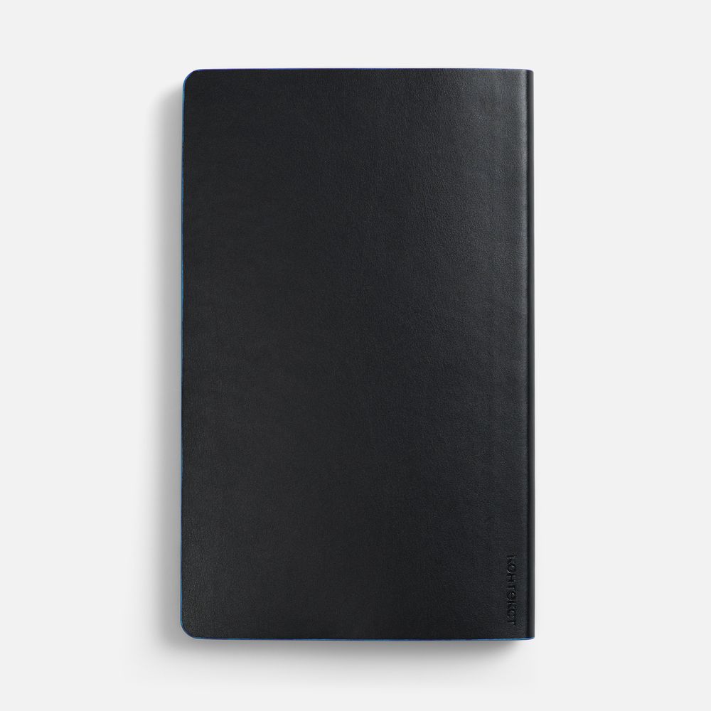 Ежедневник Trait, недатированный, черный с голубым / Миниатюра WWW (1000)