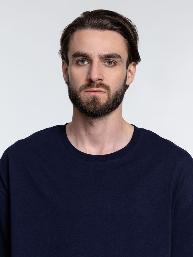 Футболка унисекс оверсайз Crosstown, темно-синяя / Миниатюра WWW (1000)