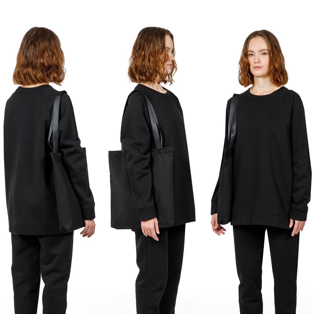 Шопер B4, черный с черными ручками / Миниатюра WWW (1000)