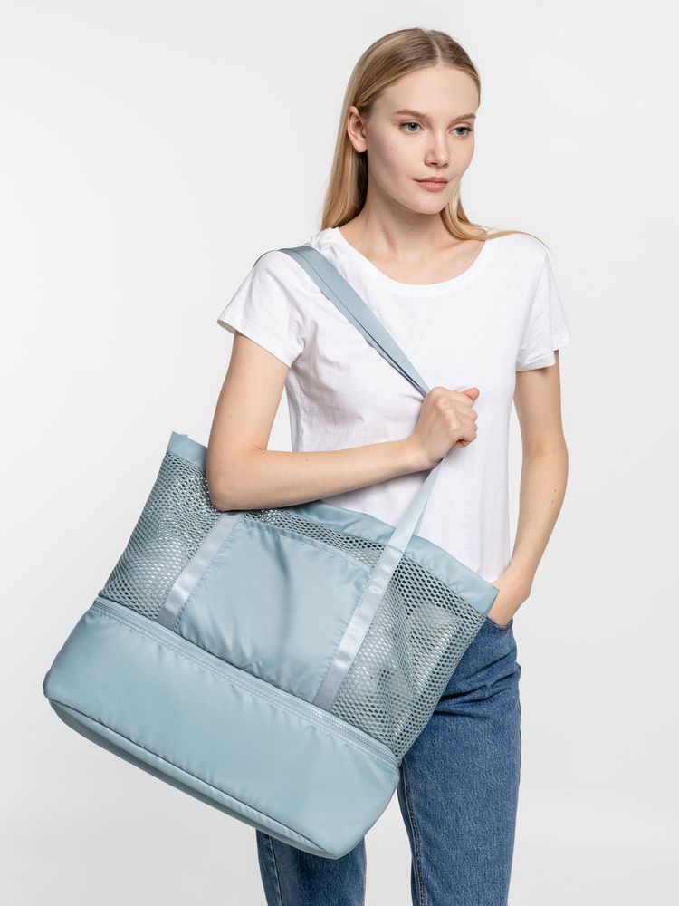 Шопер с термоотделением Verkko, серо-голубой / Миниатюра WWW (1000)