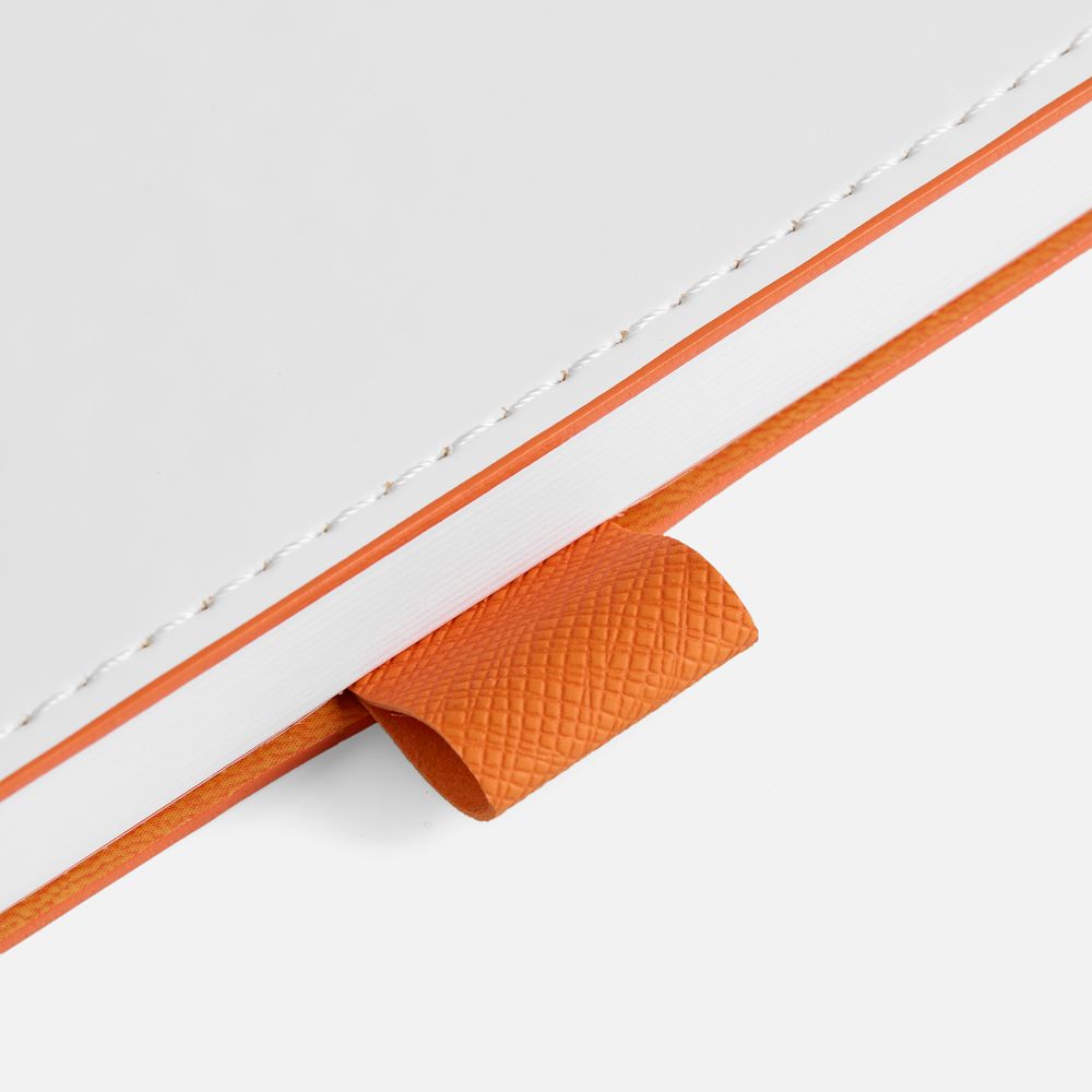 Ежедневник White Shall, недатированный, бело-оранжевый / Миниатюра WWW (1000)