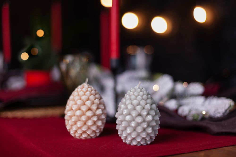 Свеча Homemate Cone, серая / Миниатюра WWW (1000)