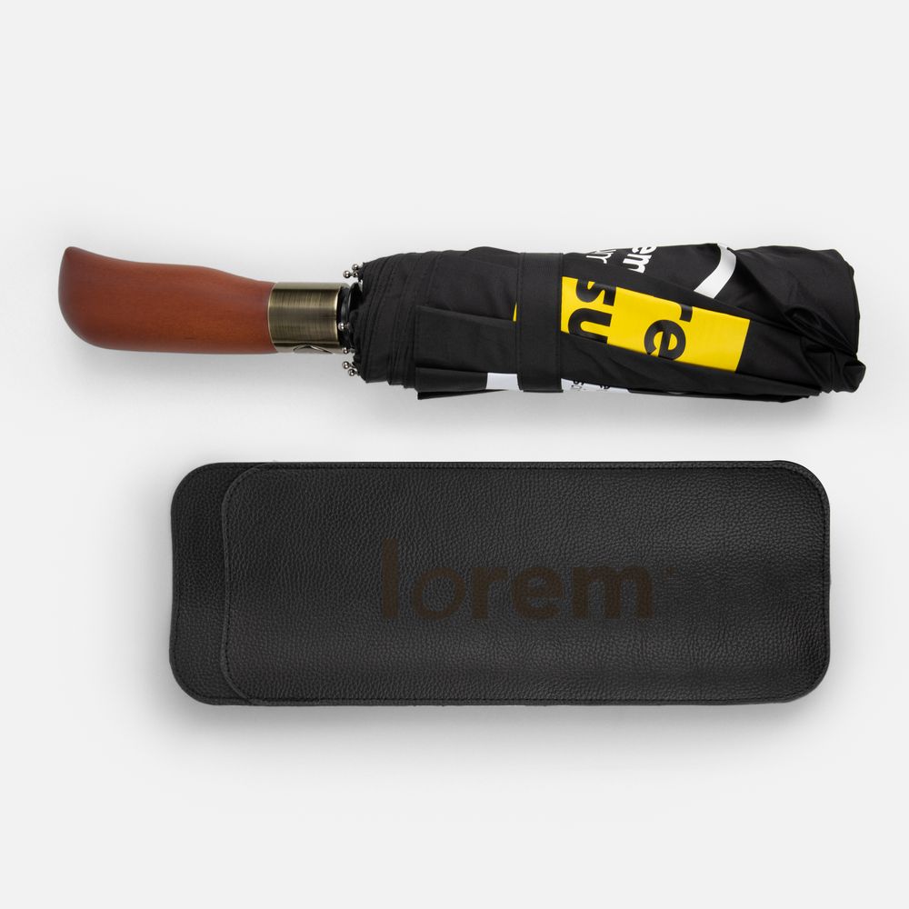 Зонт складной Cloudburst в подарочной упаковке, темно-синий / Миниатюра нанесения (1000)