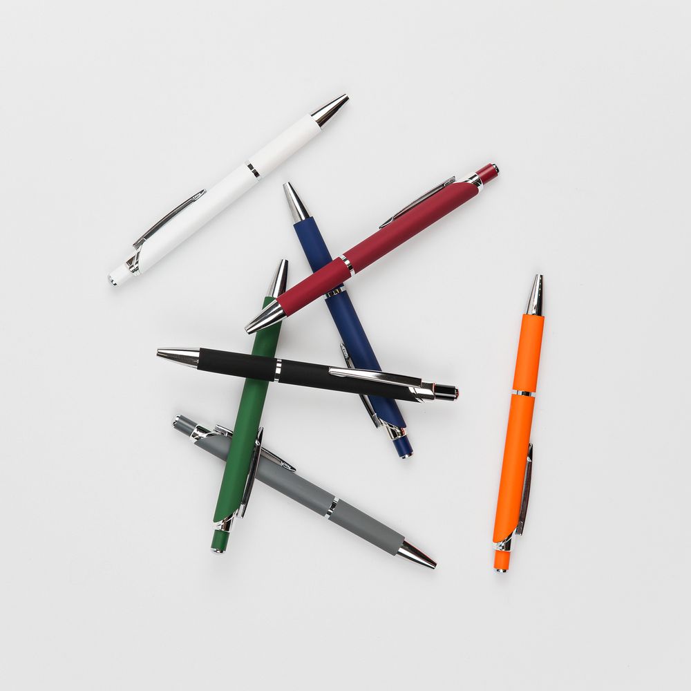 Ручка шариковая Chromos Soft Touch, белая / Миниатюра WWW (1000)