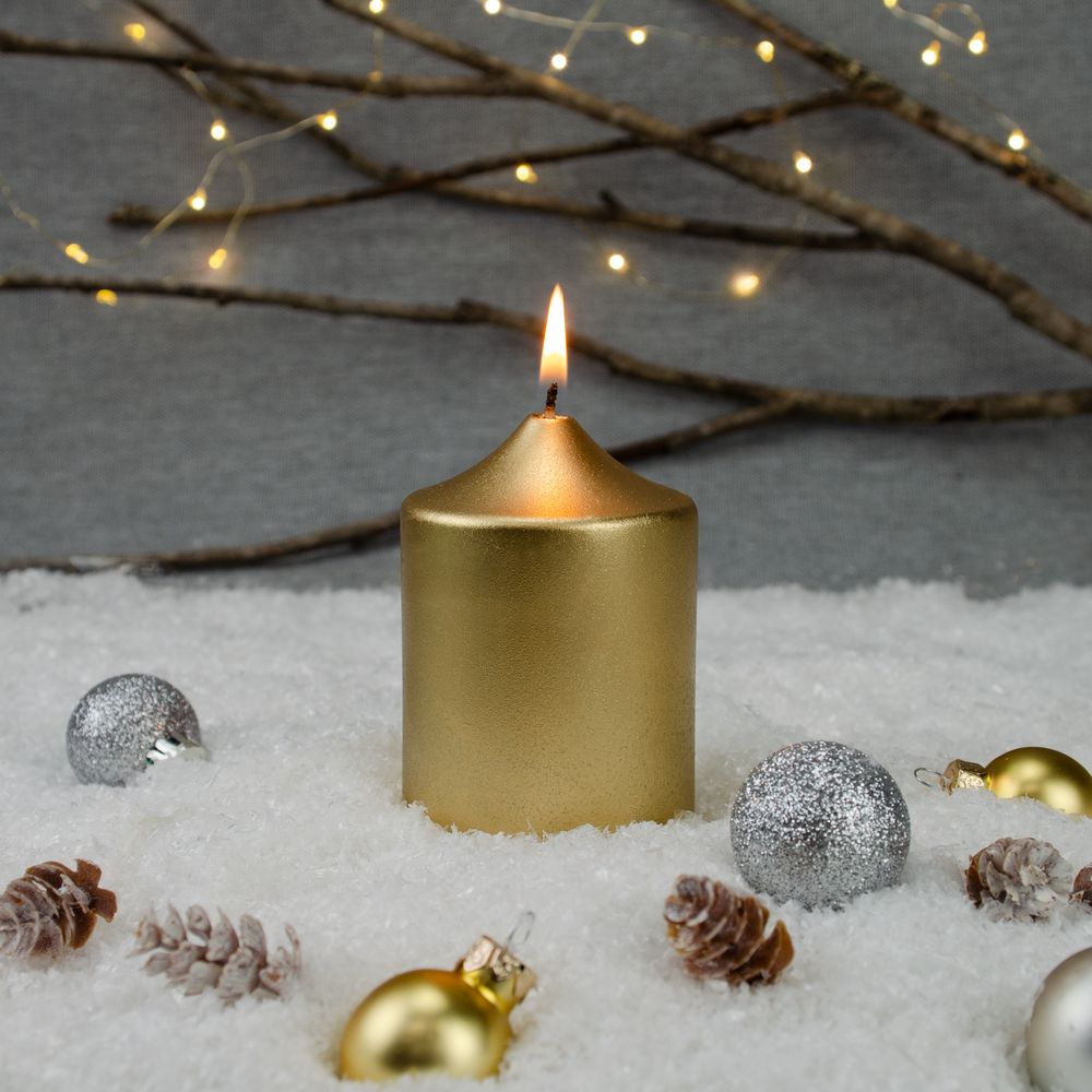 Свеча Lagom Care Metallic, золотистая / Миниатюра WWW (1000)