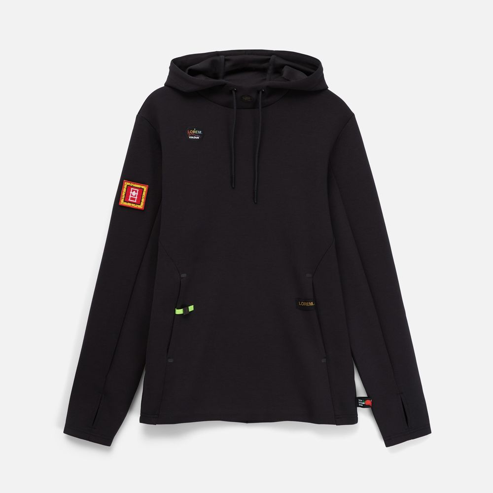 Наклейка тканевая Lunga Bubble, M, черная / Миниатюра нанесения (1000)