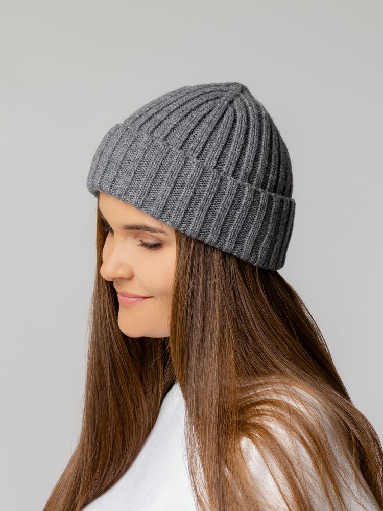 Шапка Uni, серый меланж / Миниатюра WWW (1000)