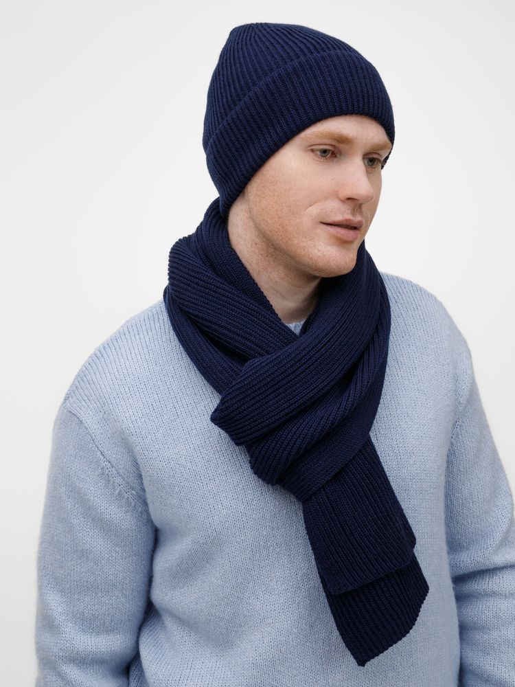 Шарф Nobilis Mono, темно-синий / Миниатюра WWW (1000)