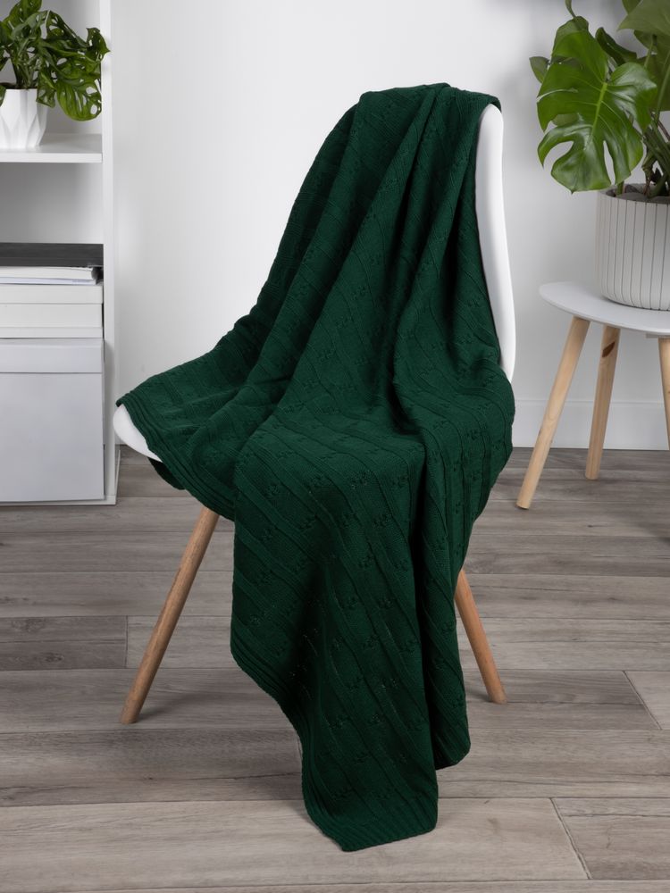 Плед Trenza, зеленый / Миниатюра WWW (1000)