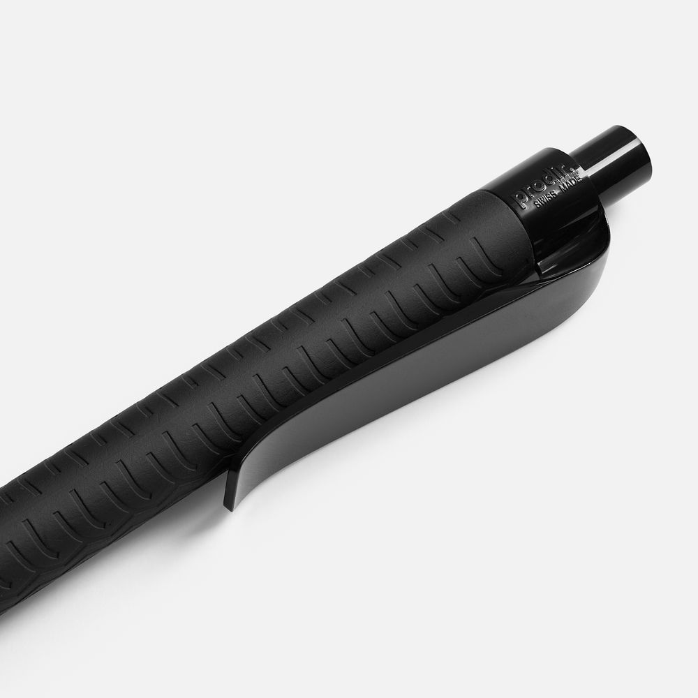 Ручка шариковая Prodir QS03 PRP Tyre Soft Touch, черная / Миниатюра WWW (1000)