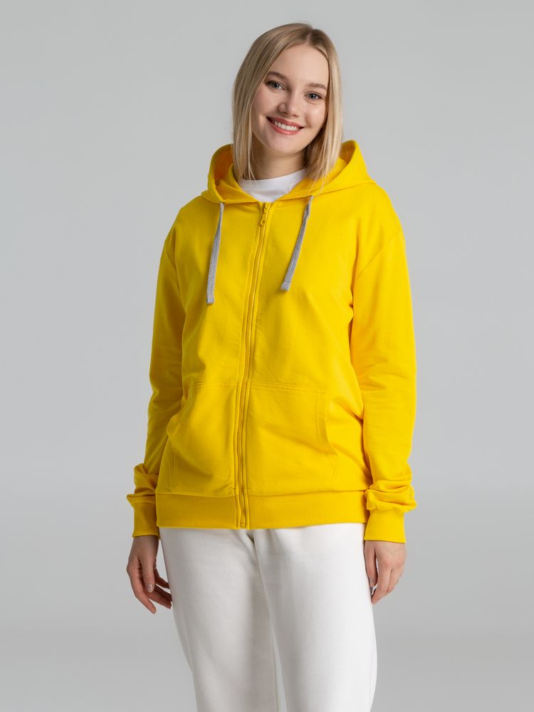 Толстовка на молнии с капюшоном Unit Siverga, желтая / Миниатюра WWW (1000)