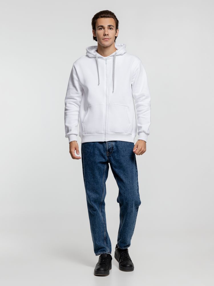 Толстовка на молнии с капюшоном Siverga Heavy, белая (белоснежная) / Миниатюра WWW (1000)