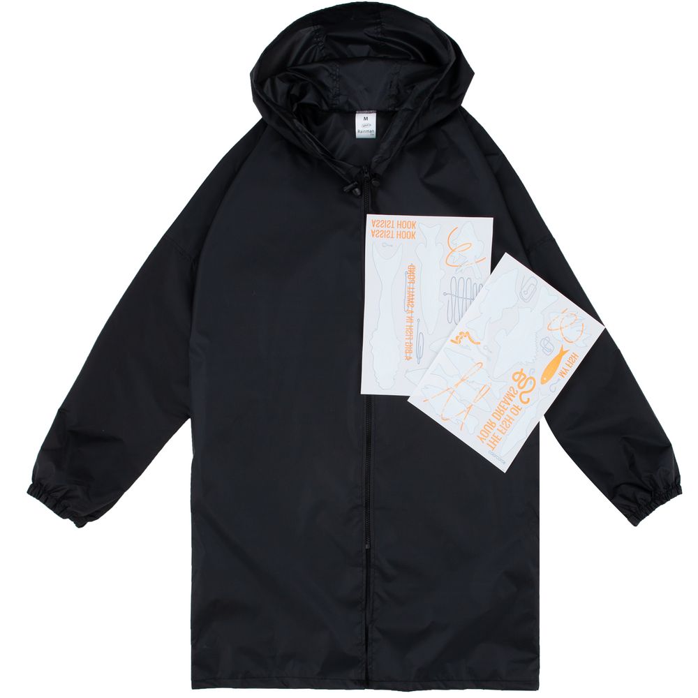 Дождевик с термонаклейками Fish of Your Dreams, черный / Миниатюра WWW (1000)