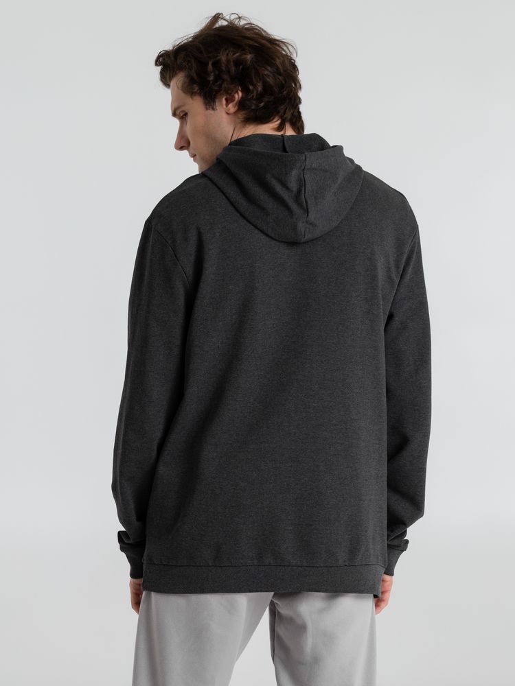 Толстовка с капюшоном унисекс Hoodie, серый меланж (антрацит) / Миниатюра WWW (1000)