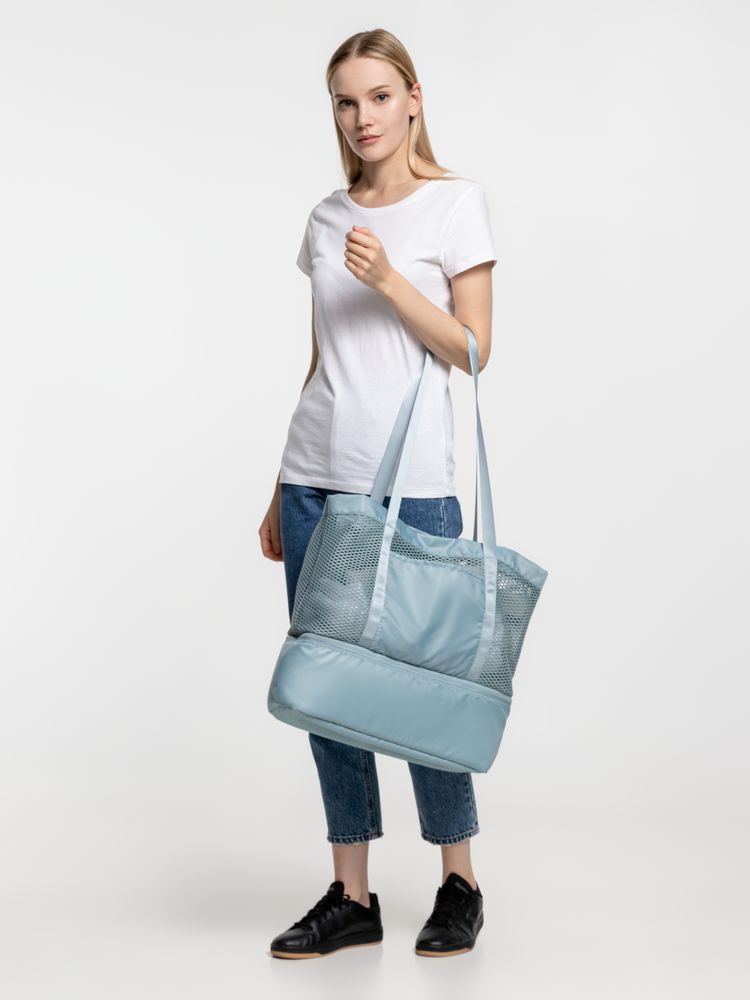 Шопер с термоотделением Verkko, серо-голубой / Миниатюра WWW (1000)