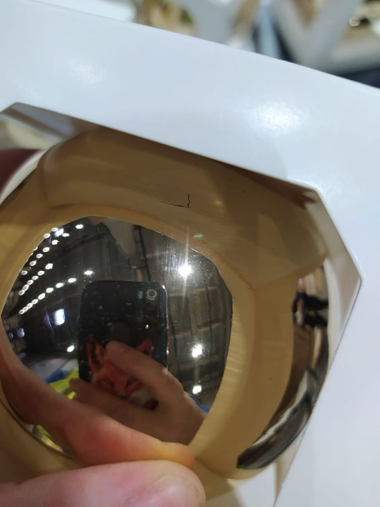 Оформительский шар Finery, 8 см, глянцевый золотистый / Миниатюра WWW (1000)