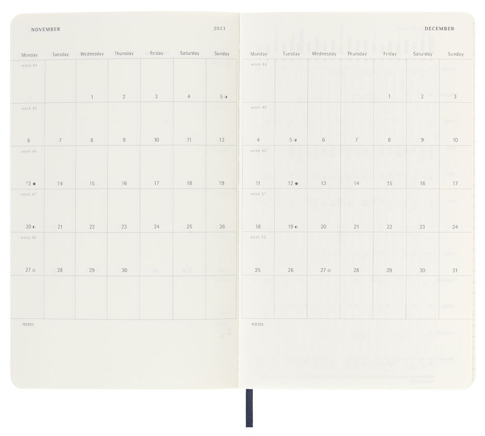 Еженедельник Moleskine Classic Soft Large, синий / Миниатюра WWW (1000)